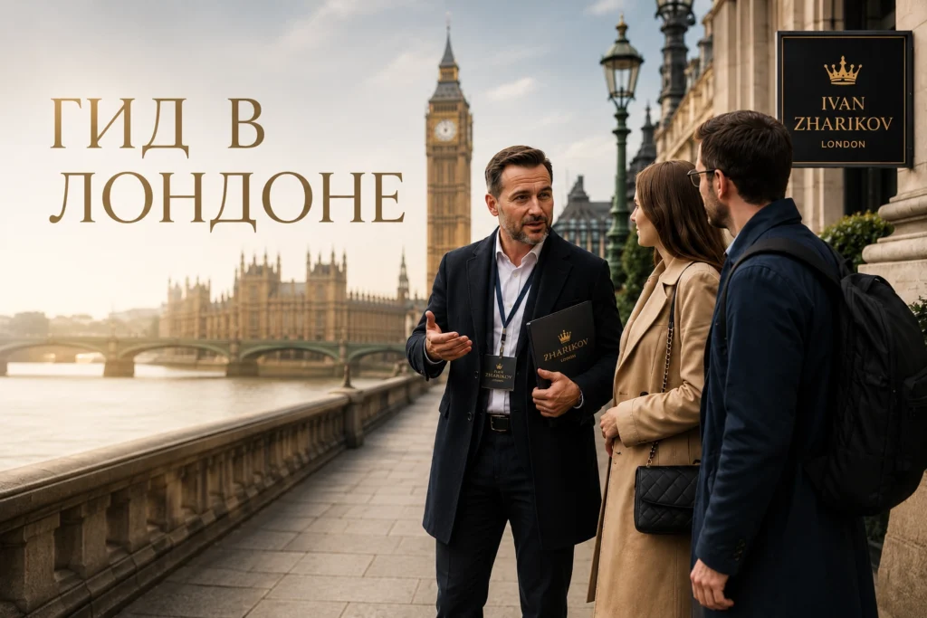 Русскоговорящий гид проводит частную экскурсию по Лондону возле Вестминстера